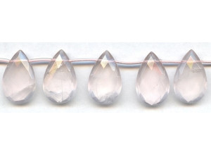 Rose Quartz 16x25 Flat Pear Briolette