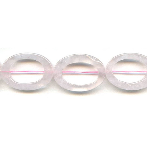 198-1386 Rose Quartz <br>25x35 Oval Donut