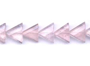 Rose Quartz 22x18 Faceted Twist Triangle