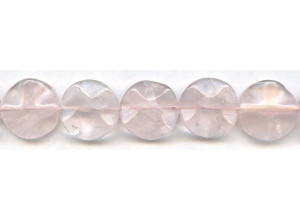 Rose Quartz 20mm Waved Coin