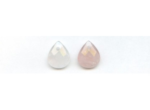 Rose Quartz 15x18 Faceted Flat Pear Pendant