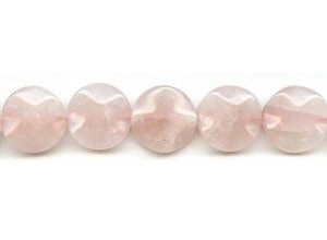 Rose Quartz 20mm Waved Coin