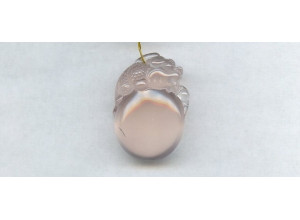 Rose Quartz 36x26 Carved Pendant