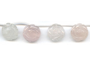 Rose Quartz 20x Flower Drop