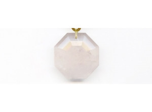 Rose Quartz 30mm Octagon Pendant