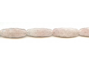 Rose Quartz 10x30 Carved Rectangle