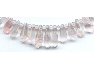 Rose Quartz 12-25x Faceted Teardrop Briolette