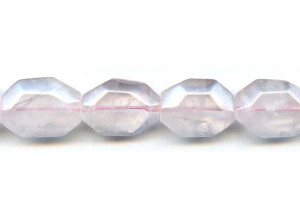 Rose Quartz 20x26 Faceted Flat Nugget