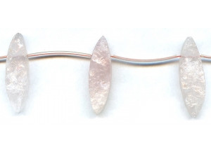 Matte Rose Quartz 11x38 Marquise Drop