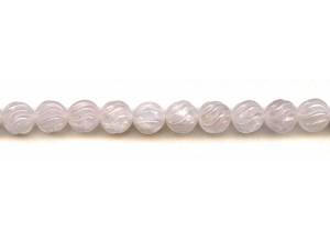 Rose Quartz 10mm S-Corrugated Round