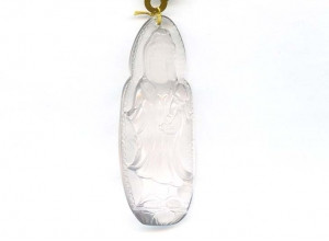 Rose Quartz 60x24 Carved Pendant