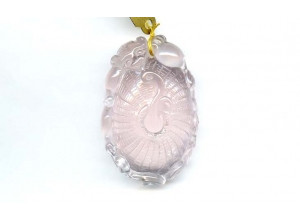 Rose Quartz 47x32 Carved Pendant