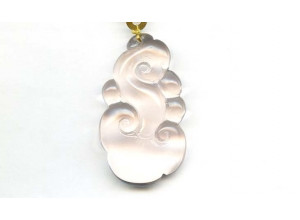 Rose Quartz 48x28 Carved Pendant