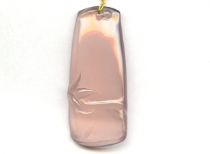 Rose Quartz 66x29 Carved Pendant