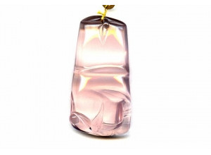 Rose Quartz 56x30 Carved Pendant