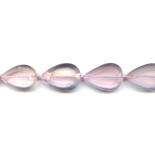 L4362-035 Rose Quartz <br>14-18x Faceted Teardrop