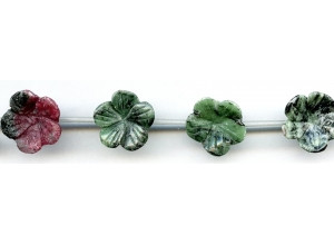 Ruby Zoisite 18mm Flower