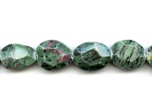 Ruby Zoisite 18x Faceted Flat Nugget