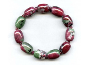 Ruby in Zoisite 13x18 Drum Bracelet