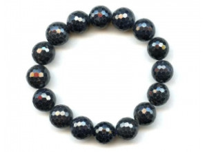 Sapphire 12mm Faceted Round Bracelet