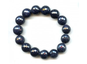 Sapphire 14mm Faceted Round Bracelet