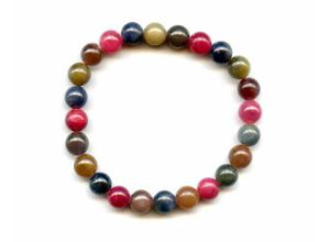 Mix Sapphire 8mm Round Bracelet