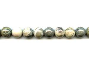 Silver Leaf Jasper 12mm Round