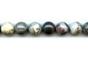 Silver Leaf Jasper 16mm Round