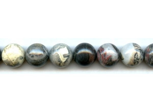 Silver Leaf Jasper 16mm Round