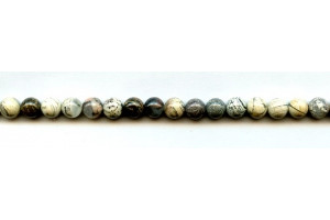 Silver Leaf Jasper 6mm Round