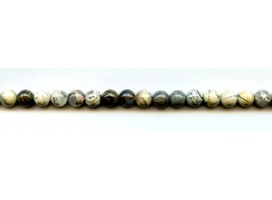 Silver Leaf Jasper 6mm Round