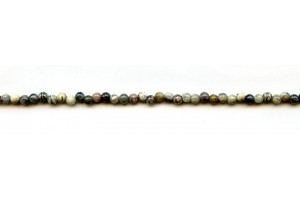 Silver Leaf Jasper 3mm Round