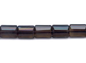 Smoky Quartz 15x20 Strip-faceted Oval Tube