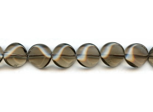 Smoky Quartz 16mm Twist Dime