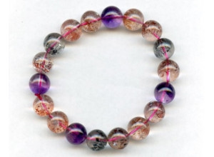 Super Seven Quartz 11mm Round Bracelet