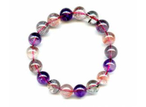 Super Seven Quartz 11mm Round Bracelet