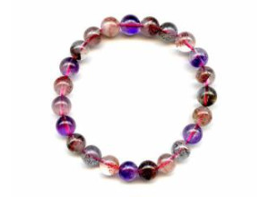 Super Seven Quartz 8mm Round Bracelet