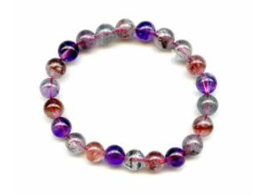 Super Seven Quartz 8.5-9mm Round Bracelet