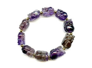 Super Seven Quartz 12-16mm Carved Pichiu Bracelet