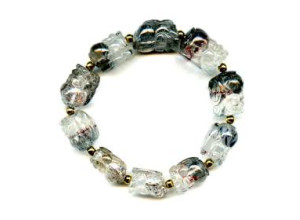 Super Seven Quartz 13-16mm Carved Pichiu Bracelet