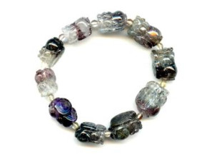 Super Seven Quartz 13-16mm Carved Pichiu Bracelet