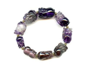 Super Seven Quartz 12-17mm Carved Pichiu Bracelet