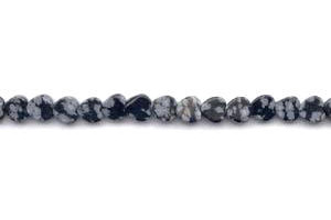 Snowflake Obsidian 8mm Heart