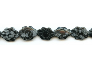 Snowflake Obsidian 15x20 Flower