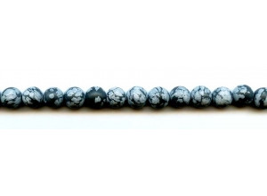 Matte Snowflake Obsidian 8mm Round