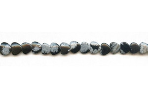 Snowflake Obsidian 8mm Heart