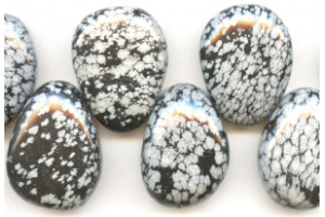 Snowflake Obsidian 30-40x Flat Nugget Drop