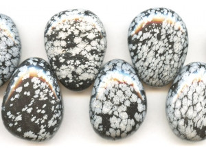 Snowflake Obsidian 30-40x Flat Nugget Drop