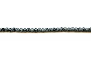 Snowflake Obsidian 4mm Round