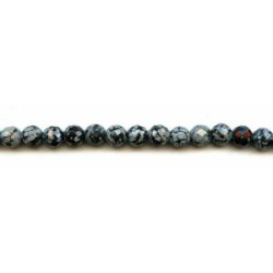 Snowflake Obsidian 8mm Faceted Round